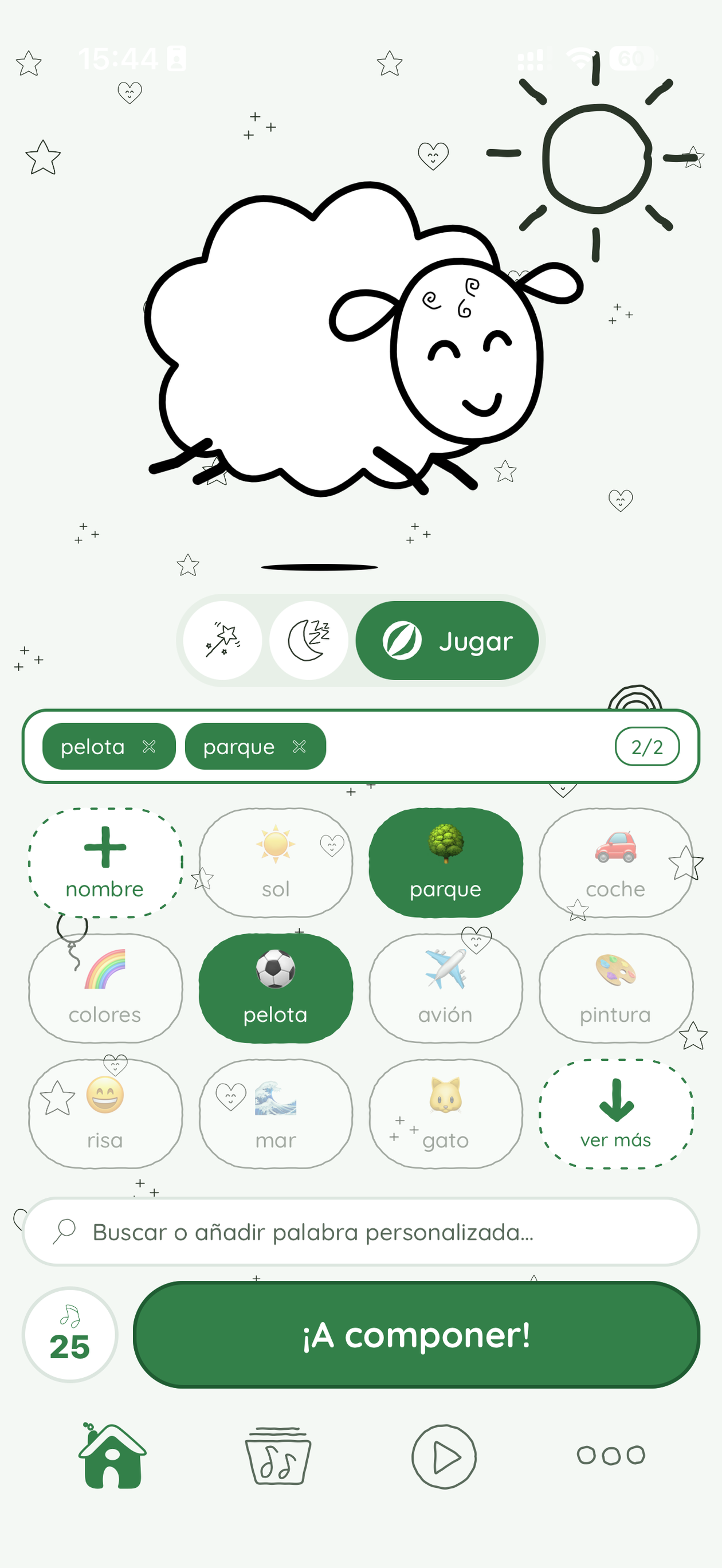 Selección de palabras