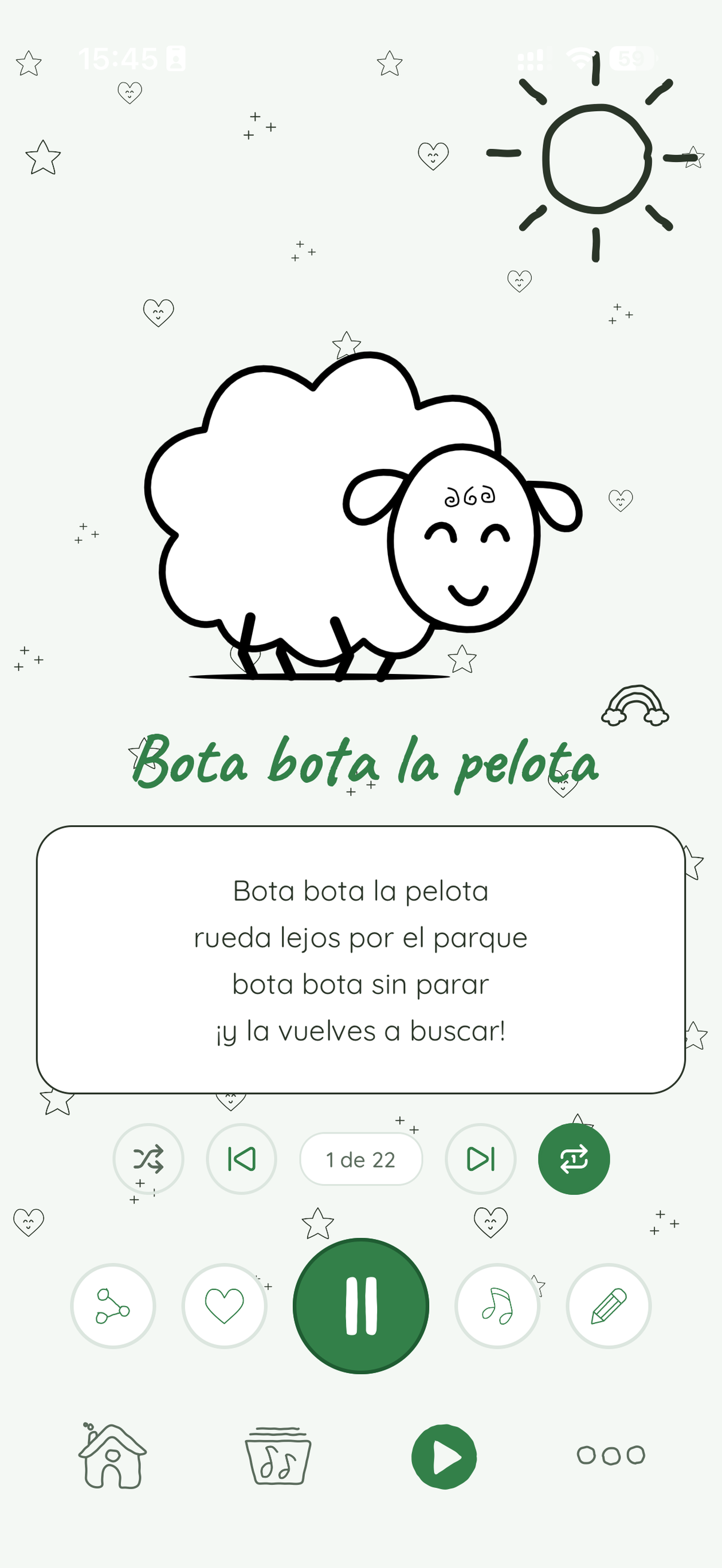 Reproductor con letra