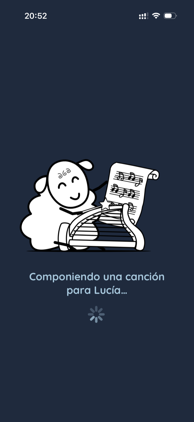 Lula componiendo una canción con su arpa